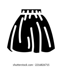 vector de icono de glifo de falda de burbuja. signo de falda de burbuja. ilustración de símbolo aislado