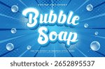 Bubble Soap 3d editable text effect Template Suitable for bubble theme