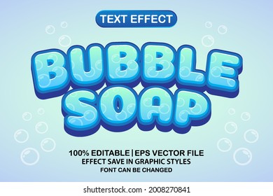 bubble soap 3d editable text effect