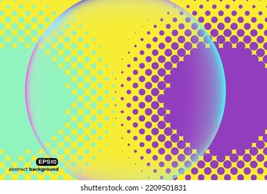 bubble soap with halftone blue and violet background for advertisement brochure template banner website cover product package design presentation vector eps.