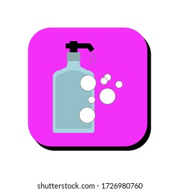 Bubble soap vector illustration icon. Bubble soap icon in two-dimensional shape. The concept of healthy life by using a bubble soap modern icon.