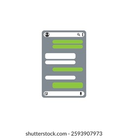 Bubble social screen chat window dialog on dark background