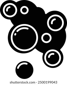 Bubble solid glyph vector illustration