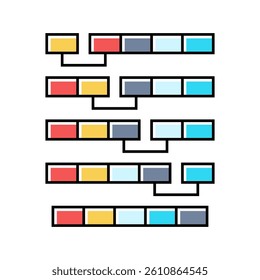 bubble sort algorithm color icon vector. bubble sort algorithm sign. isolated symbol illustration