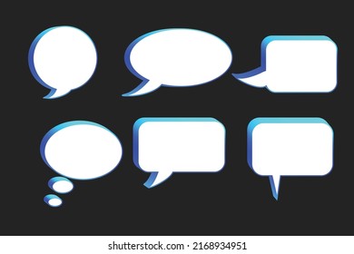 Bubble space set vector for your text