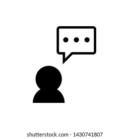 bubble speak icon. Chat icon, sms icon, comments icon vector