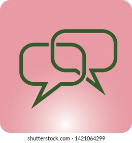 bubble speak icon flat design