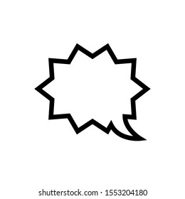 bubble speak icon trendy flat design 