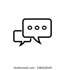 bubble speak icon. vector flat design