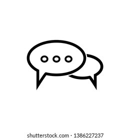bubble speak icon vector. trendy flat style