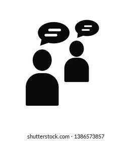 bubble speak icon vector trendy flat style