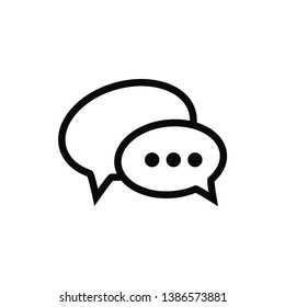 bubble speak icon vector trendy flat style