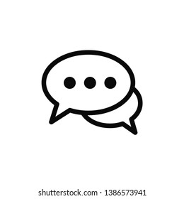 bubble speak icon vector trendy flat style