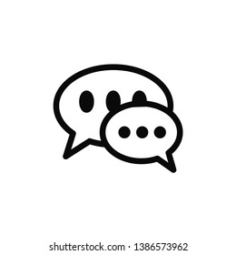 bubble speak icon vector trendy flat style