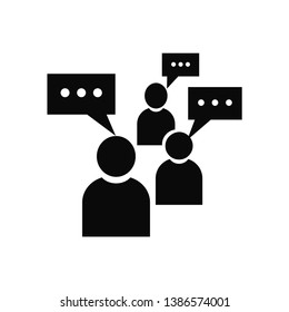 bubble speak icon vector trendy flat style