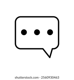 Bubble speak line icon vector template