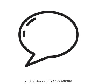 bubble speak line style icon vector illustration template part 1. EPS 10