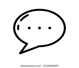 bubble speak line style icon vector illustration template part 2. EPS 10