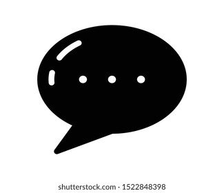 bubble speak solid style icon vector illustration template part 2. EPS 10