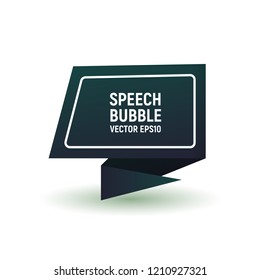 Bubble speech black. Vector illustration. Set of icons