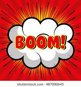 bubble speech boom explosion graphic
