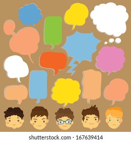 Bubble Speech with Boys character