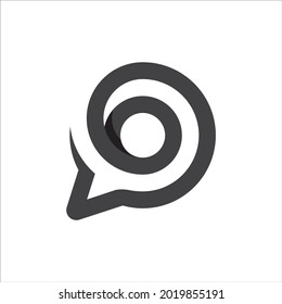 Bubble Speech Chat Box Logo Icon Outline