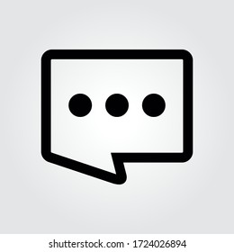 Bubble speech chat icon in flat design. Eps 10 vector illustration.