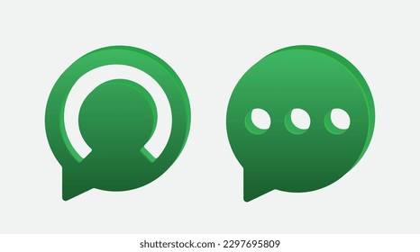 Logo del chat de habla burbuja Ilustración del vector de diseño