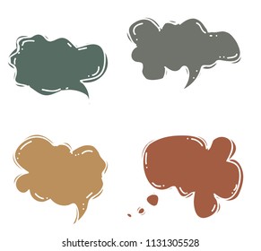 bubble speech cloud set