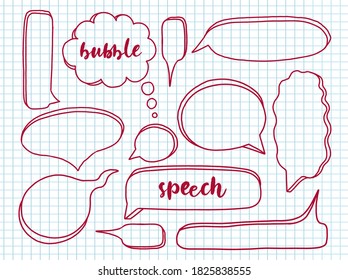 Bubble speech collection. Communication design. Social ballon comment.Vector illustration.