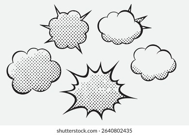 Bubble Speech Comic Illustration Outline