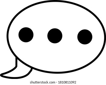 bubble speech communication app icon application vector isolated green color on white background for social media