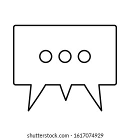 Bubble speech communication of a lot of people. Symbol of conversation. Sign of group chat, society, social network, teamwork or brainstorm. Simple outline vector icon.