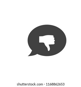 bubble speech comunication icon dislike symbol