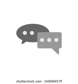 Bubble speech comunication icon. Flat style 