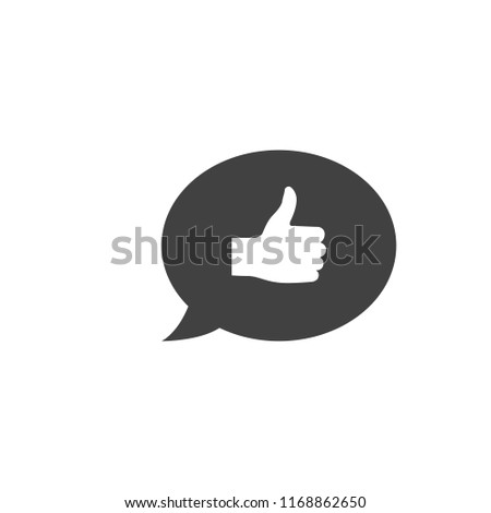 bubble speech comunication icon like icon approve symbol