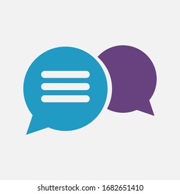 Bubble speech comunication icon. Logo design element. Vector design