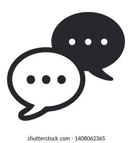 Bubble Speech Comunication Icon, Vector, Eps 10