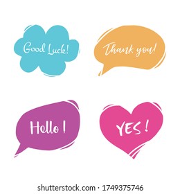 Bubble Speech Doodle Hand Dibujar Objeto Diseño de la Ilustración