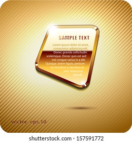 bubble for speech from a gold metal. Eps 10.
