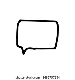 bubble speech hand drawn illustration vector
