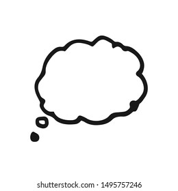 bubble speech hand drawn illustration vector