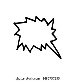 bubble speech hand drawn illustration vector