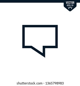 Bubble speech icon collection in glyph style, solid color vector