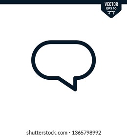 Bubble speech icon collection in glyph style, solid color vector