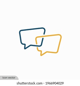bubble speech icon communicate symbol logo template