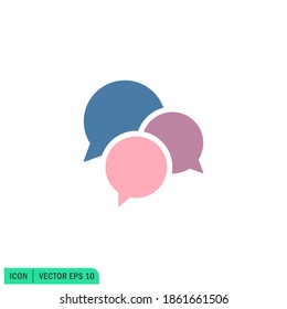 bubble speech icon communication symbol logo template