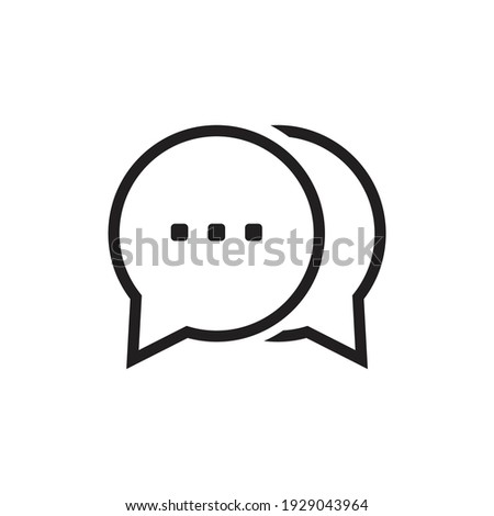Bubble speech icon design isolated on white background