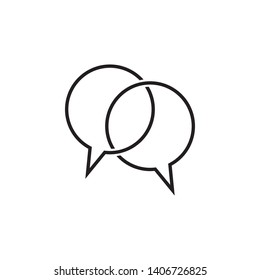 Bubble Speech icon design template. Trendy style, vector eps 10